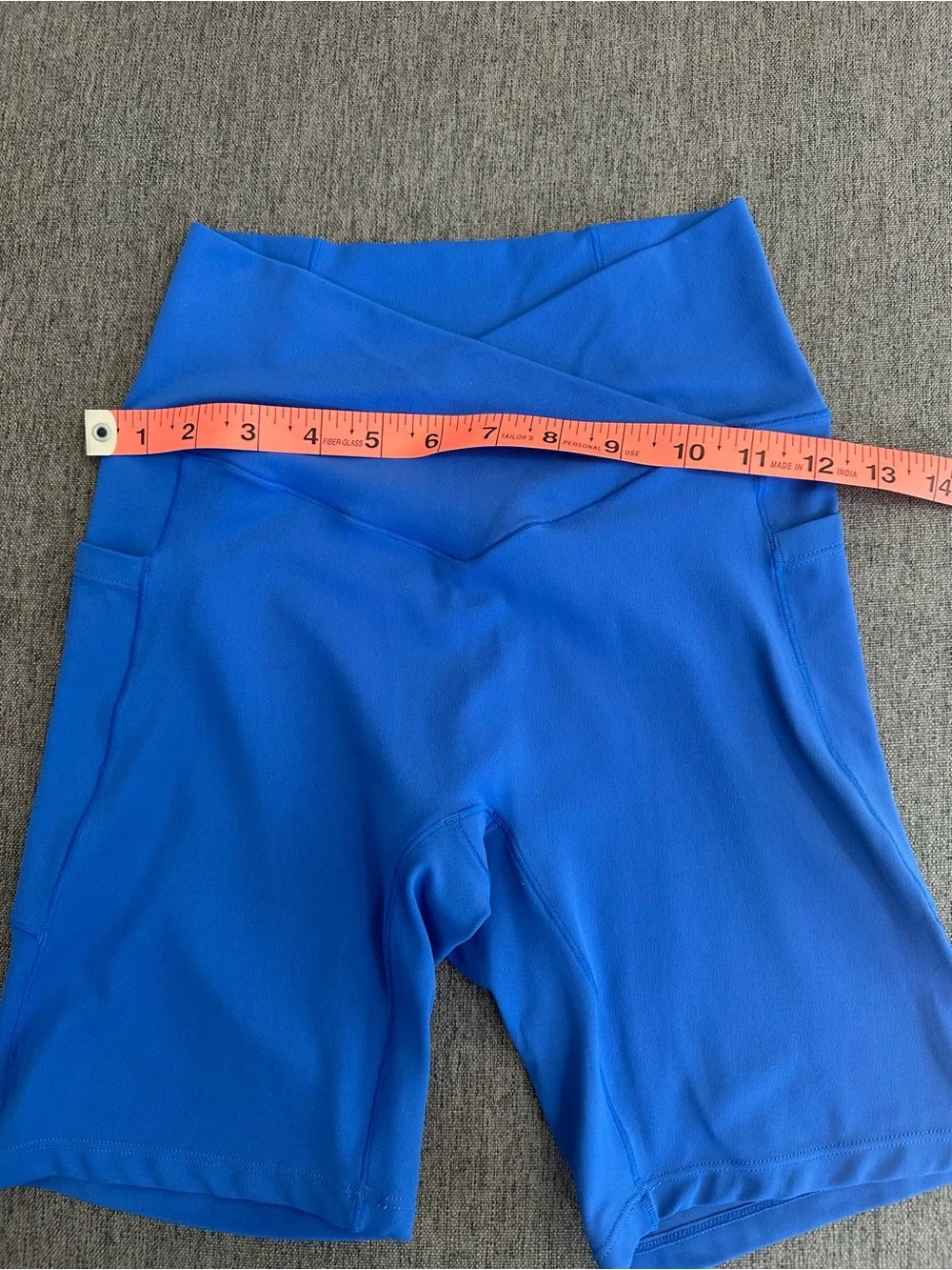 HALARA Cross-Waist Bike Shorts - Blue